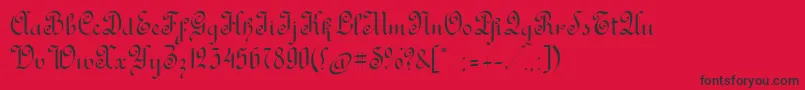 RondoAncienttwo Font – Black Fonts on Red Background