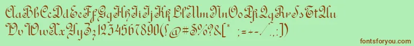 RondoAncienttwo Font – Brown Fonts on Green Background