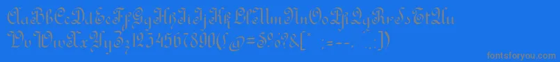 RondoAncienttwo Font – Gray Fonts on Blue Background