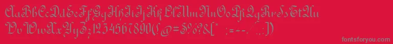 RondoAncienttwo-Schriftart – Graue Schriften auf rotem Hintergrund