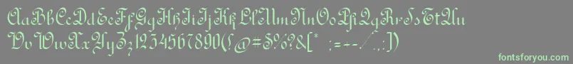 RondoAncienttwo Font – Green Fonts on Gray Background