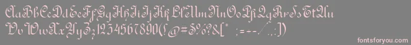RondoAncienttwo Font – Pink Fonts on Gray Background
