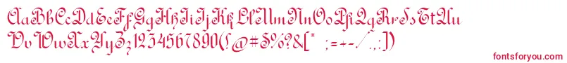 RondoAncienttwo Font – Red Fonts on White Background