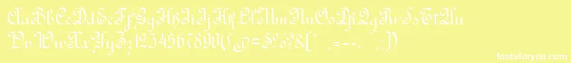 RondoAncienttwo Font – White Fonts on Yellow Background