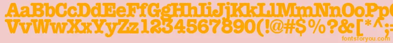 Boccitext13RegularTtext Font – Orange Fonts on Pink Background