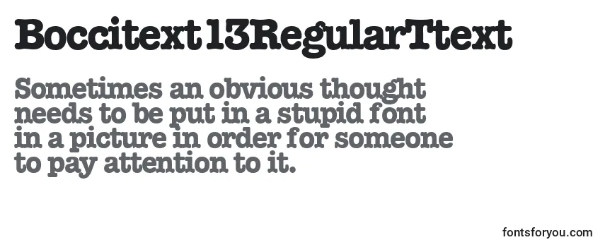 Boccitext13RegularTtext Font