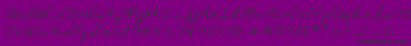Fonte Lehn019 – fontes pretas em um fundo violeta