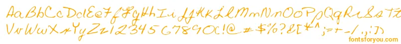 Lehn019 Font – Orange Fonts on White Background