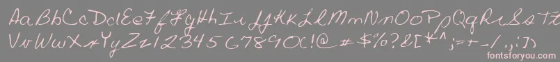 Lehn019 Font – Pink Fonts on Gray Background