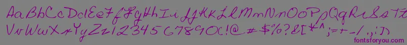 Lehn019 Font – Purple Fonts on Gray Background