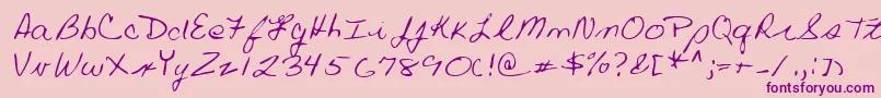 Czcionka Lehn019 – fioletowe czcionki na różowym tle
