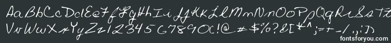 フォントLehn019 – 黒い背景に白い文字