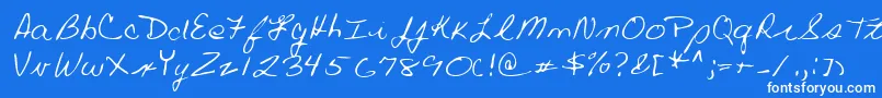 フォントLehn019 – 青い背景に白い文字