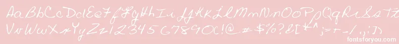 Lehn019 Font – White Fonts on Pink Background