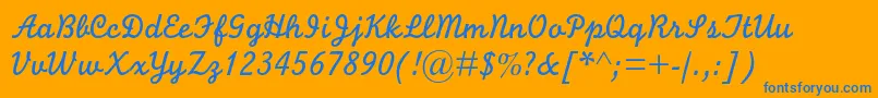 Monolinescriptmtstd Font – Blue Fonts on Orange Background