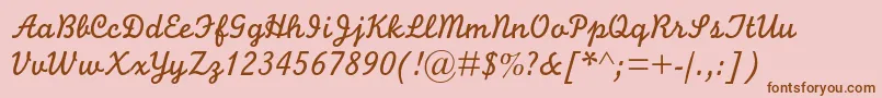 Monolinescriptmtstd Font – Brown Fonts on Pink Background