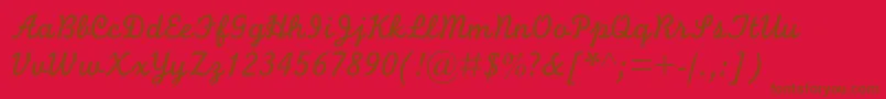 Monolinescriptmtstd Font – Brown Fonts on Red Background