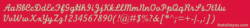 Monolinescriptmtstd Font – Green Fonts on Red Background