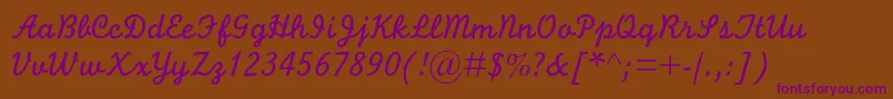 Monolinescriptmtstd Font – Purple Fonts on Brown Background