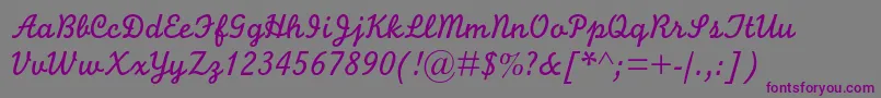 Monolinescriptmtstd Font – Purple Fonts on Gray Background