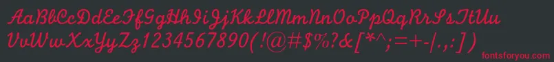 Monolinescriptmtstd Font – Red Fonts on Black Background