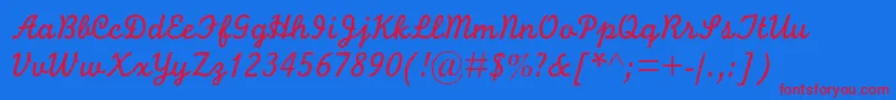 Monolinescriptmtstd Font – Red Fonts on Blue Background