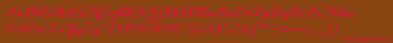 Monolinescriptmtstd Font – Red Fonts on Brown Background
