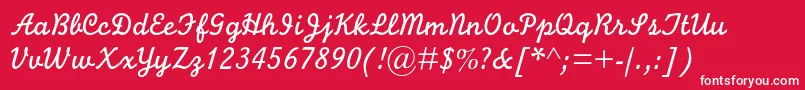 Monolinescriptmtstd Font – White Fonts on Red Background