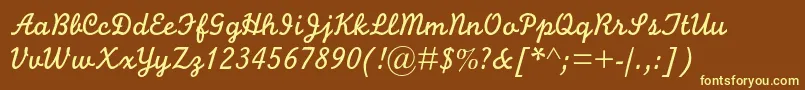 Monolinescriptmtstd Font – Yellow Fonts on Brown Background