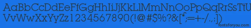 フォントLubbersRegularDb – 黒い文字の青い背景