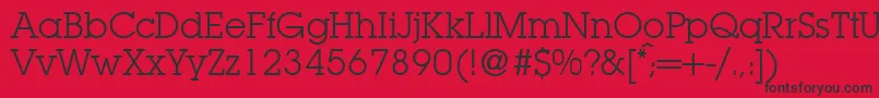 LubbersRegularDb Font – Black Fonts on Red Background