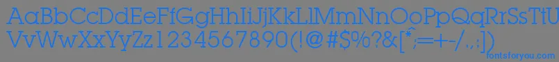 LubbersRegularDb Font – Blue Fonts on Gray Background