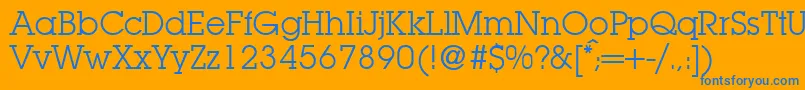 LubbersRegularDb Font – Blue Fonts on Orange Background