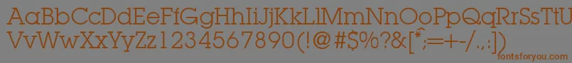 LubbersRegularDb-Schriftart – Braune Schriften auf grauem Hintergrund