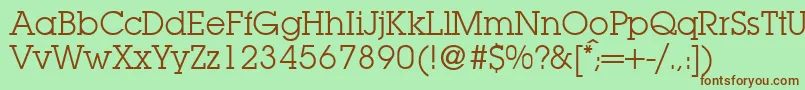 Шрифт LubbersRegularDb – коричневые шрифты на зелёном фоне