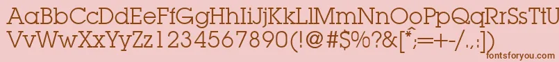LubbersRegularDb Font – Brown Fonts on Pink Background