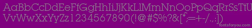 LubbersRegularDb Font – Gray Fonts on Purple Background