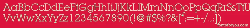 LubbersRegularDb Font – Green Fonts on Red Background