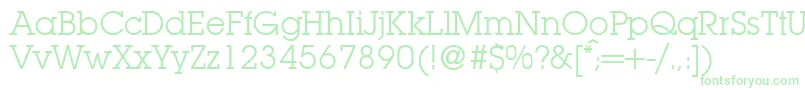 Fonte LubbersRegularDb – fontes verdes em um fundo branco