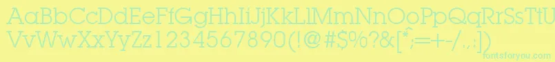 LubbersRegularDb Font – Green Fonts on Yellow Background