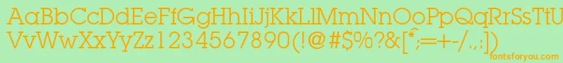 LubbersRegularDb Font – Orange Fonts on Green Background