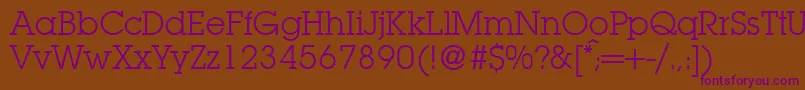 LubbersRegularDb Font – Purple Fonts on Brown Background