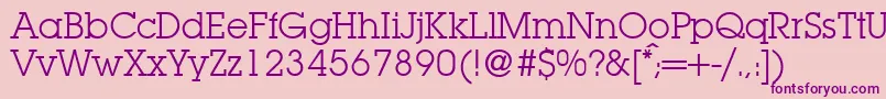 LubbersRegularDb-fontti – violetit fontit vaaleanpunaisella taustalla