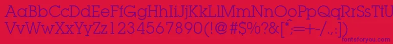 LubbersRegularDb Font – Purple Fonts on Red Background