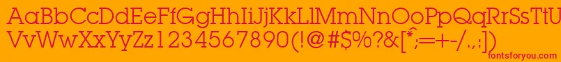 Шрифт LubbersRegularDb – красные шрифты на оранжевом фоне
