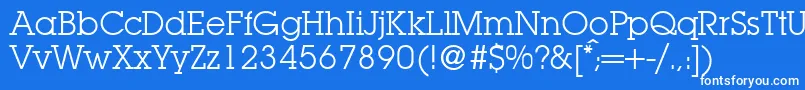 Шрифт LubbersRegularDb – белые шрифты на синем фоне