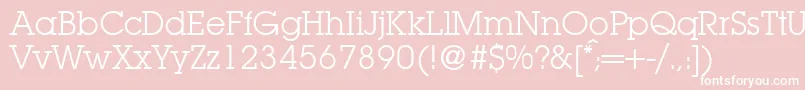 LubbersRegularDb-Schriftart – Weiße Schriften auf rosa Hintergrund