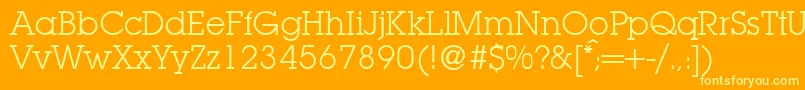 Шрифт LubbersRegularDb – жёлтые шрифты на оранжевом фоне