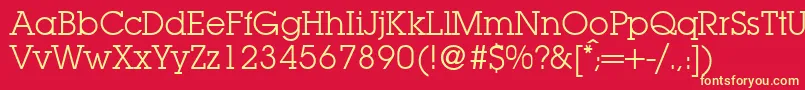Шрифт LubbersRegularDb – жёлтые шрифты на красном фоне