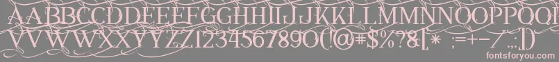 Annabel1 Font – Pink Fonts on Gray Background